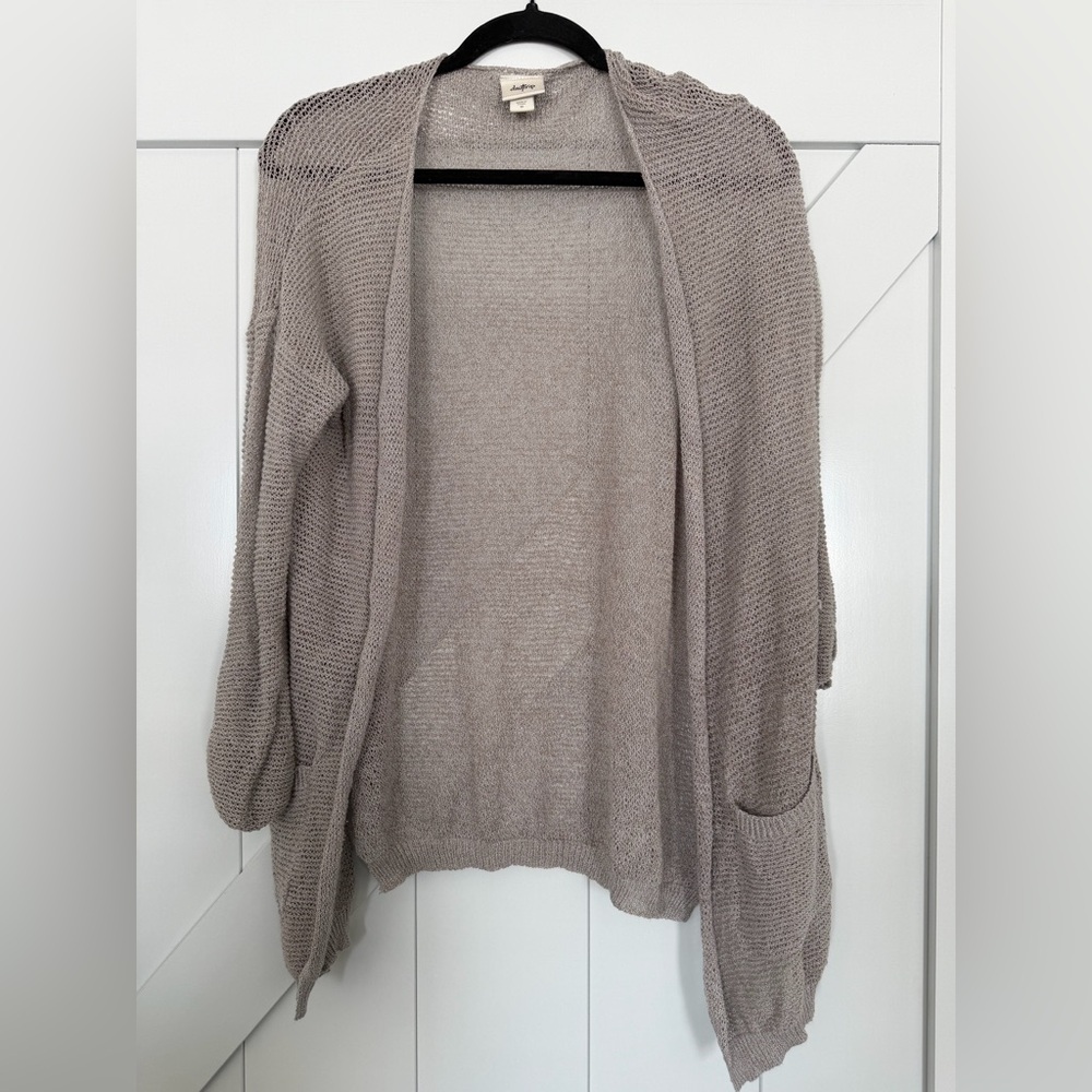 Daytrip Taupe Open-Front Cardigan
